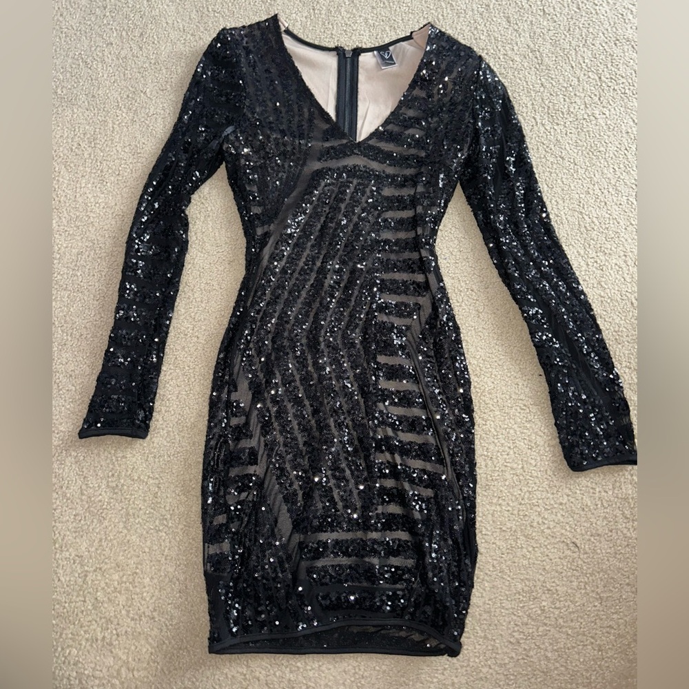Windsor Black Sequin Bodycon Dress
